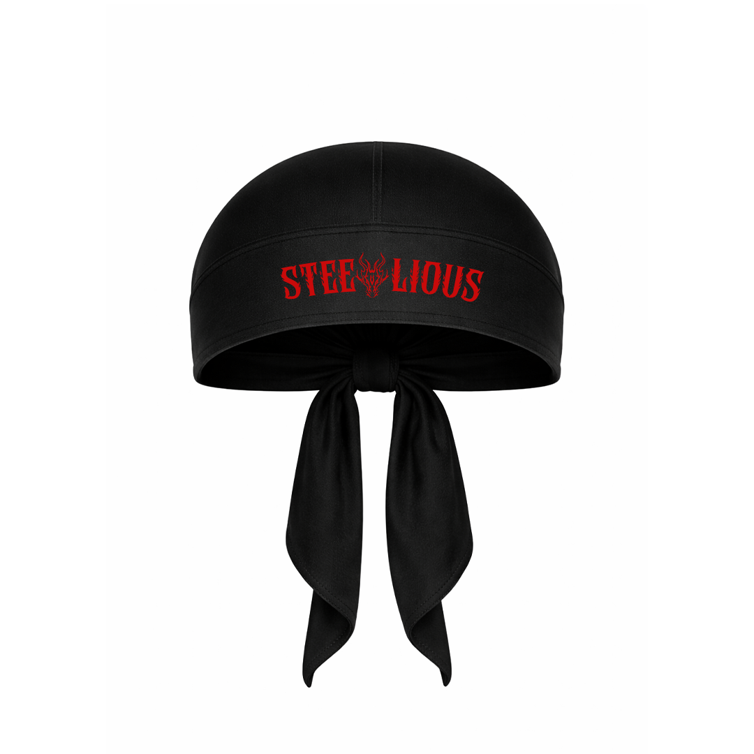 Black Bandana "The Dragon" Red