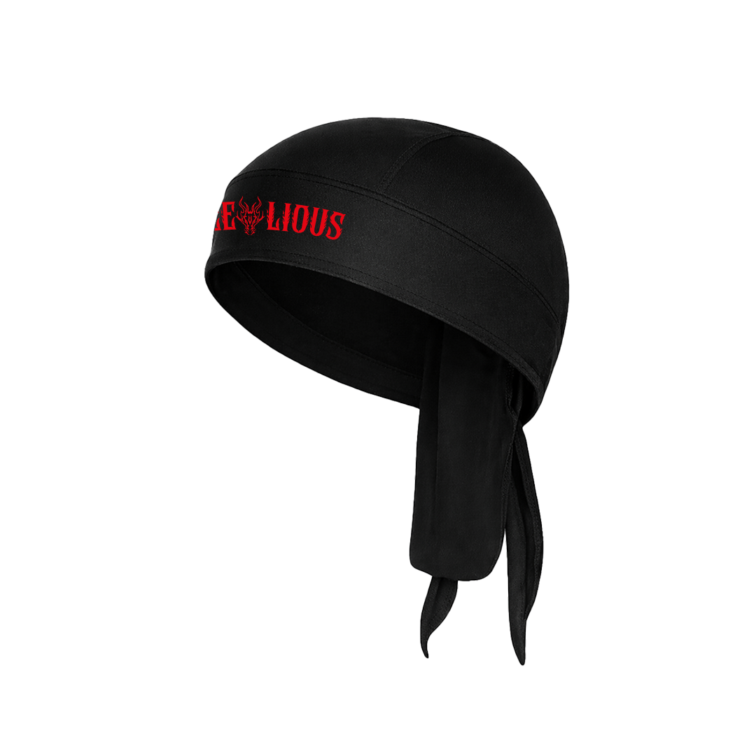 Black Bandana "The Dragon" Red