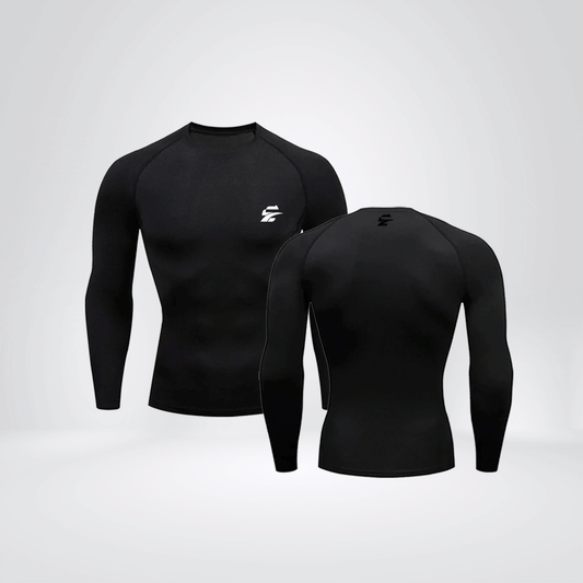 The "STEELIOUS" Long Sleeve Black Copmression Shirt