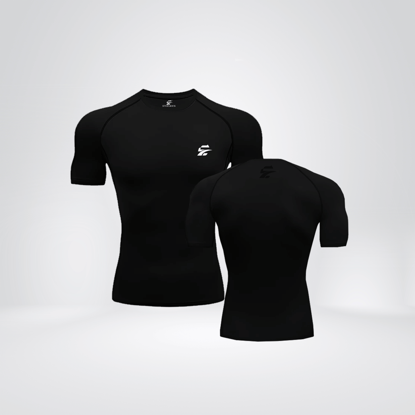 The "STEELIOUS" Short sleeve Black compression shirt